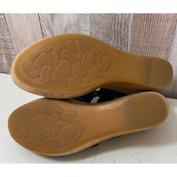 Kork-Ease women's Shoes black cork wedges shoe SIZE US11 PREOWNED Very Good Cond - Picture 3 of 6